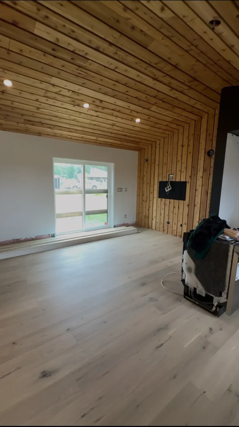 Wood Ceiling and Custom Ceiling in Langford BC by Nailed It Drywall